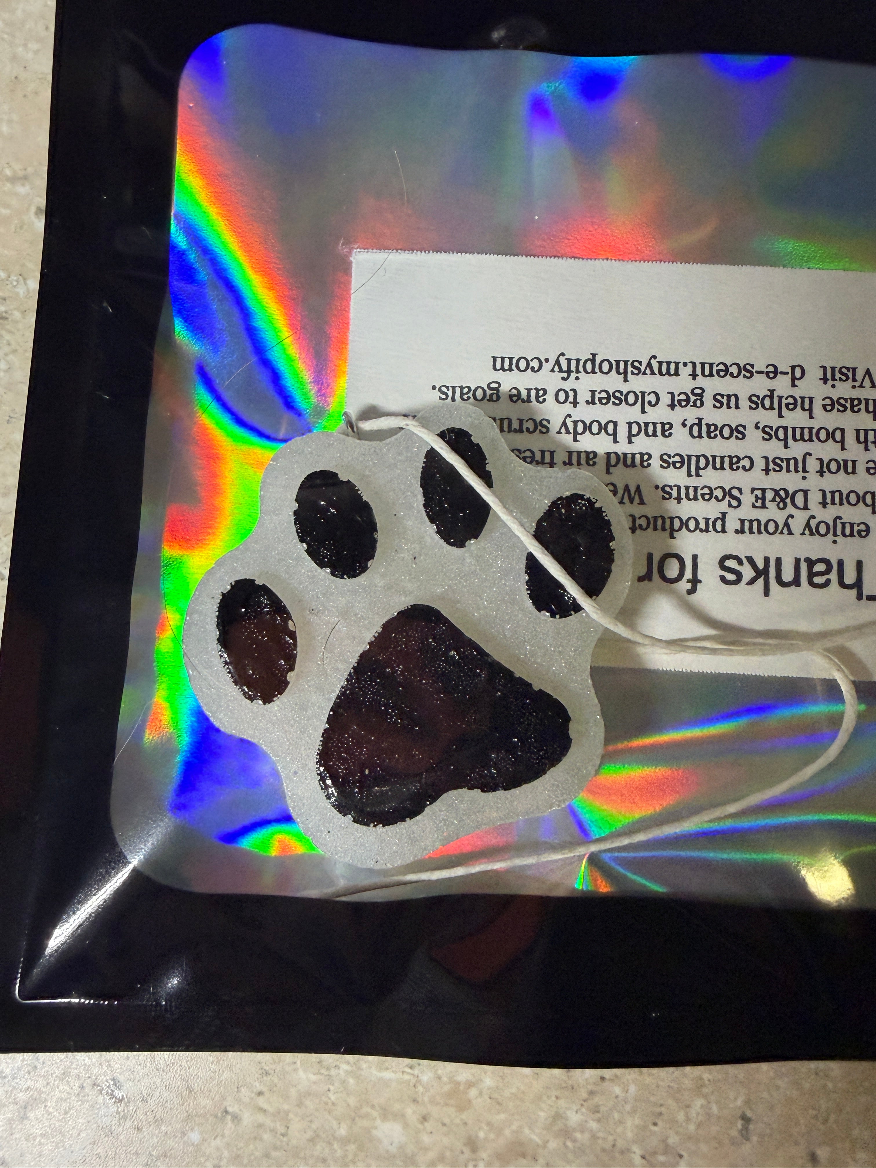 Paw Print Car Freshie